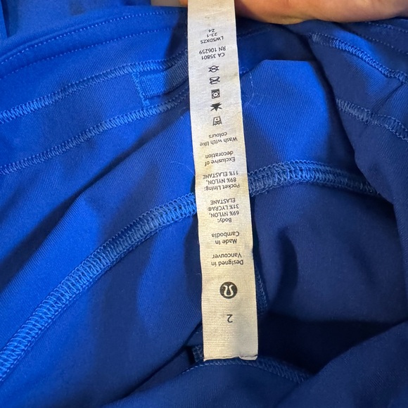 Lululemon Athletica Fast & Free 7/8 Tight (Nulux 25") Jet Stream Blue - Picture 8 of 8